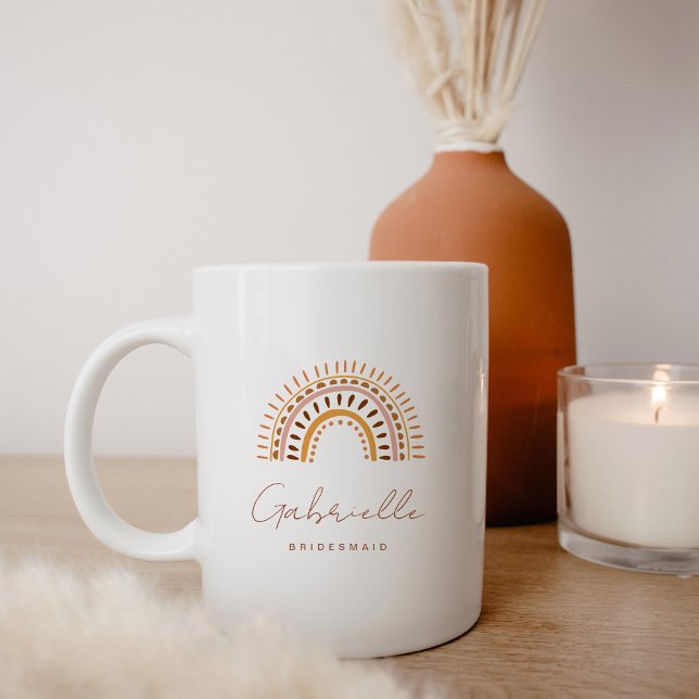 GROOVY Bohemian Rainbow Bridesmaid Mugg (Skapare uppladdad)