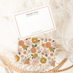 Groovy Boho Blommigt Födelsedagsfest Firande Tack Kort<br><div class="desc">Tack till vänner och kära för att du har varit med i din lilla flickas groovy boho-födelsedagsfest med den här eleganten och ett varmt tack till din vintage.</div>