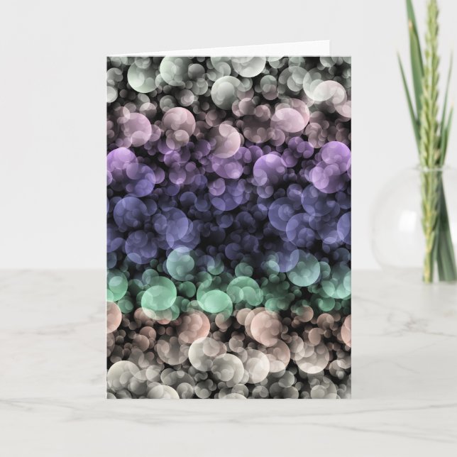 Groovy Boho Bubblor Excentrisk Icke-binär Pride Fl Tack Kort (Framsida)