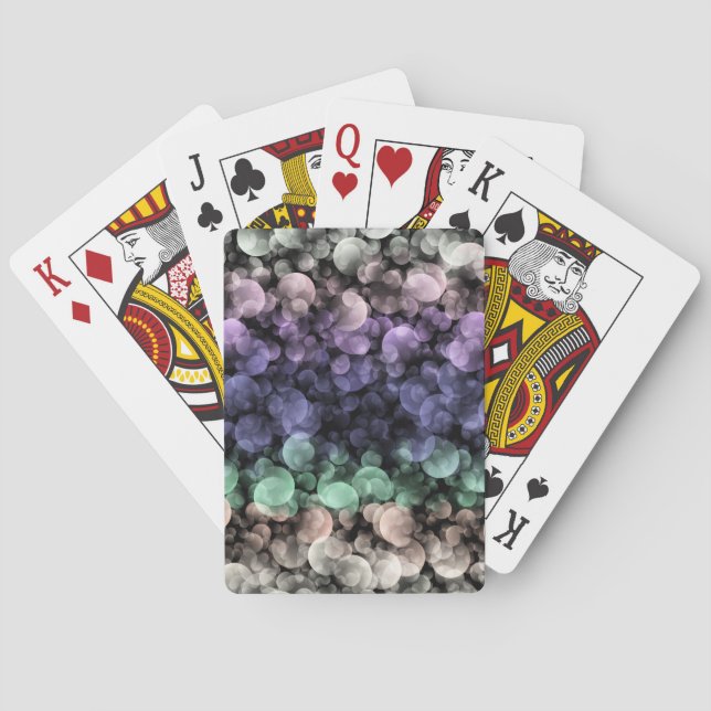 Groovy Boho Bubblor Excentrisk Icke-binär Pridefla Casinokort (Baksidan)