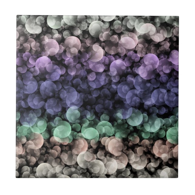 Groovy Boho Bubblor Excentrisk Könsneutral Pridefl Kakelplatta (Framsidan)