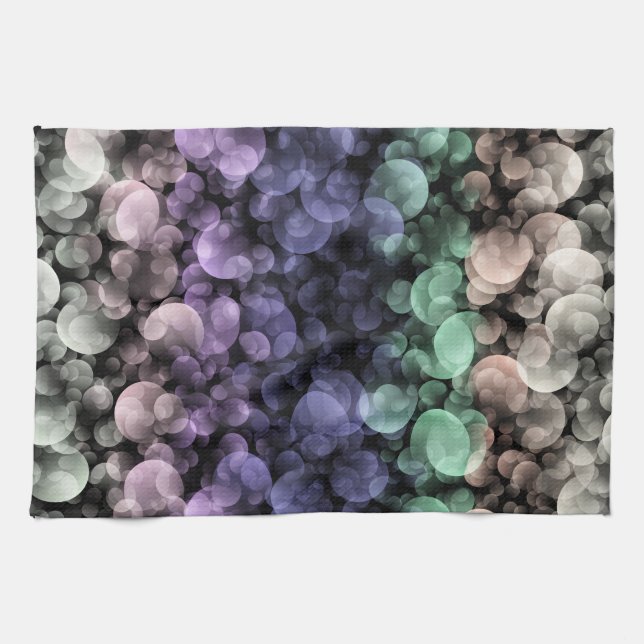 Groovy Boho Bubblor Excentrisk Könsneutral Pridefl Kökshandduk (Horisontell)