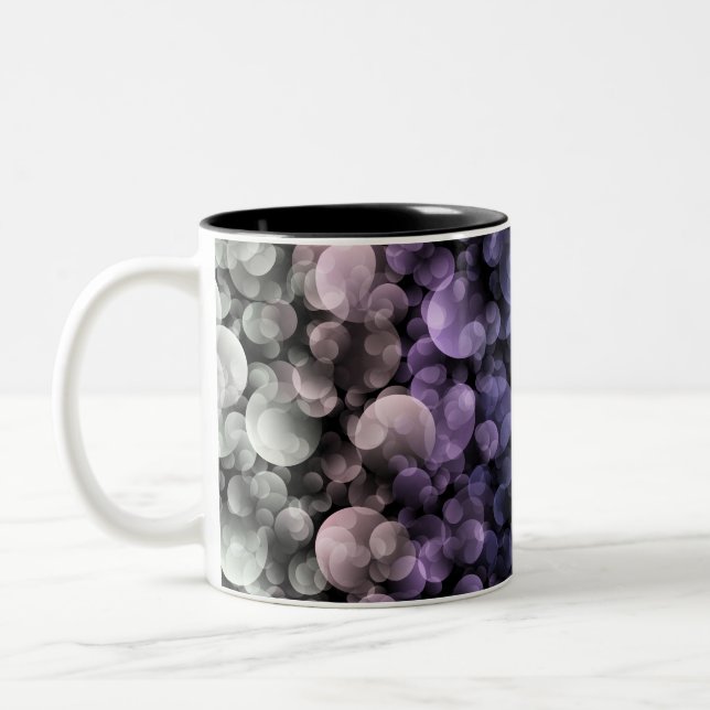 Groovy Boho Bubblor Excentrisk Könsneutral Pridefl Två-Tonad Mugg (Vänster)