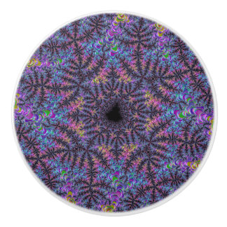 Groovy Boho Colorful Jewel Tone Fractal Art Knopp