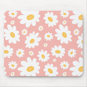 Groovy Boho Daisy Blommigt Garden Mönster Musmatta