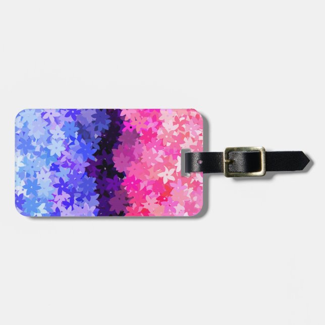 Groovy Boho Excentrisk Retro Blommig Omnisexuell S Bagagebricka (Horisontell Framsida)