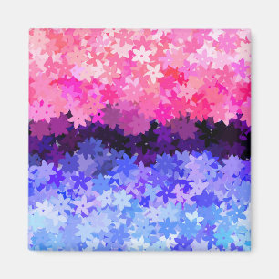 Groovy Boho Excentrisk Retro Blommig Omnisexuell S Magnet