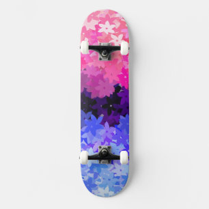 Groovy Boho Excentrisk Retro Blommig Omnisexuell S Mini Skateboard Bräda 18,5 Cm