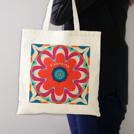 Groovy Boho Flower Colorful Personlig Tygkasse