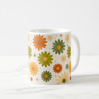 Groovy Boho Flower Power Keramikkopp Kaffemugg