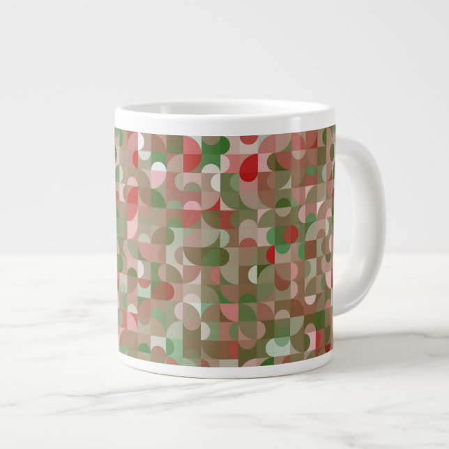 Groovy Boho Mod Retro Geometric jul Giant Co Jumbo Mugg (Framsida höger)