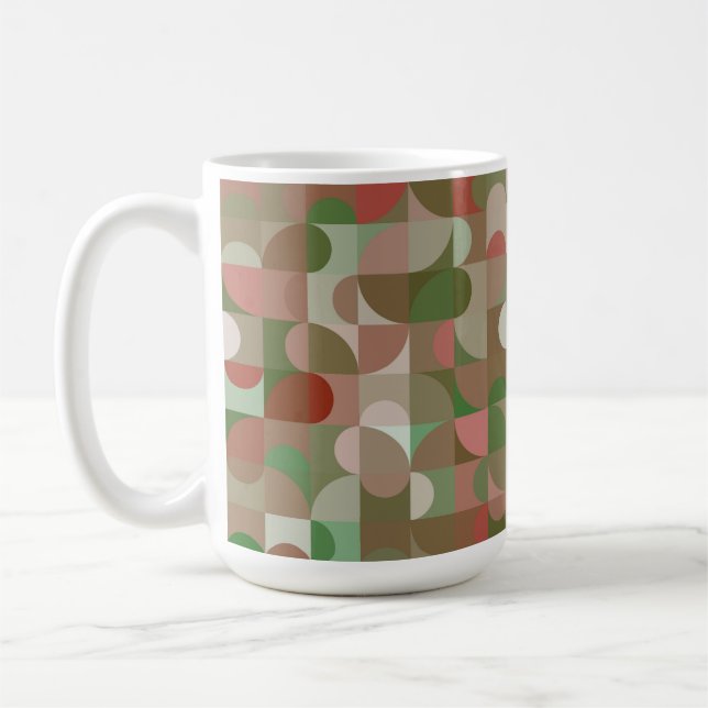 Groovy Boho Mod Retro Geometric jul Koffe M Kaffemugg (Vänster)