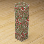 Groovy Boho Mod Retro Geometric jul Vin Box Presentask För Vinflaska<br><div class="desc">I funky har modern bohemisk geometrisk röd och grönt abstrakt digital julkonst gjorts med Mosaic Art Lab</div>