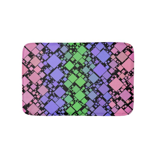 Groovy Boho Retro Mod Geometrisk Trigender Stolthe Badrumsmatta (Framsidan)