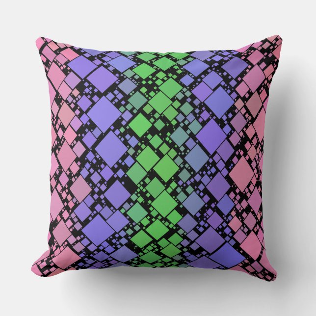 Groovy Boho Retro Mod Geometrisk Trigender Stolthe Kudde (Framsida)