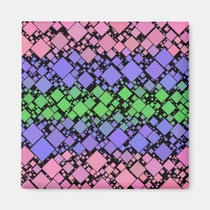 Groovy Boho Retro Mod Geometrisk Trigender Stolthe Magnet