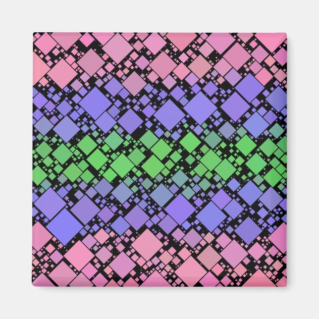 Groovy Boho Retro Mod Geometrisk Trigender Stolthe Magnet (Framsidan)
