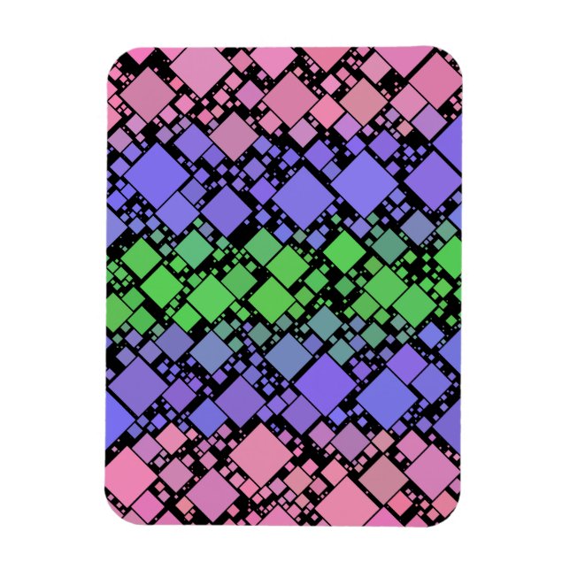 Groovy Boho Retro Mod Geometrisk Trigender Stolthe Magnet (Vertikal)
