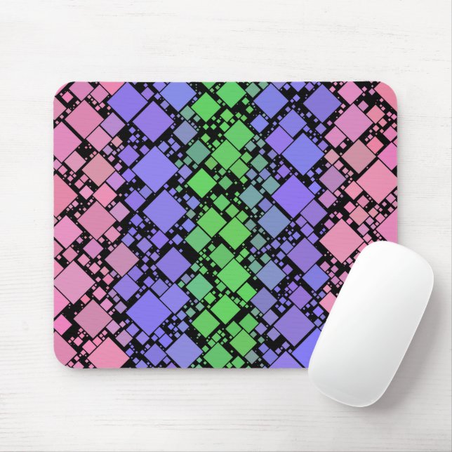 Groovy Boho Retro Mod Geometrisk Trigender Stolthe Musmatta (Med mus)