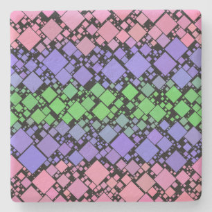 Groovy Boho Retro Mod Geometrisk Trigender Stolthe Stenunderlägg