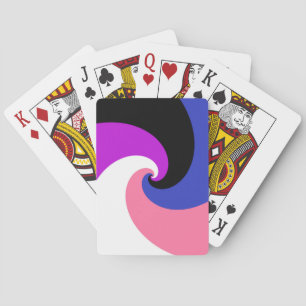 Groovy Boho Spiral Abstrakt Genderfluid Pride Flag Casinokort