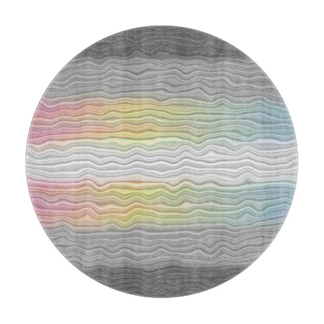 Groovy Boho Trippy Abstrakt Demifluid Pride Flagga (Framsidan)