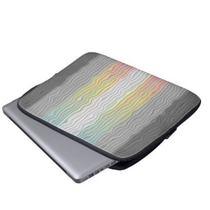 Groovy Boho Trippy Abstrakt Demifluid Pride Flagga Laptop Fodral