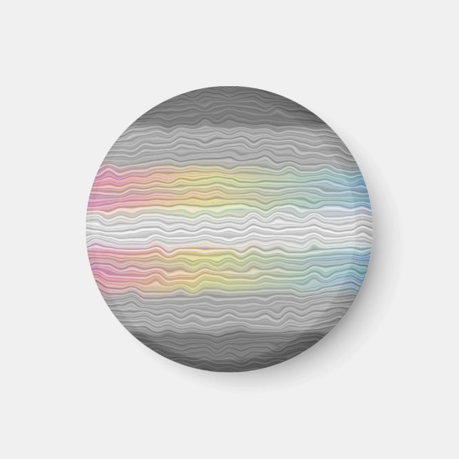 Groovy Boho Trippy Abstrakt Demifluid Pride Flagga Magnet (Framsidan)