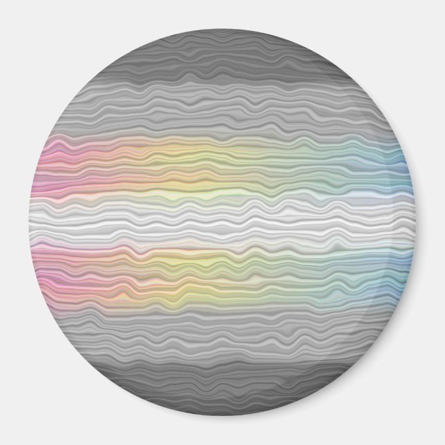 Groovy Boho Trippy Abstrakt Demifluid Pride Flagga Magnet (Framsidan)
