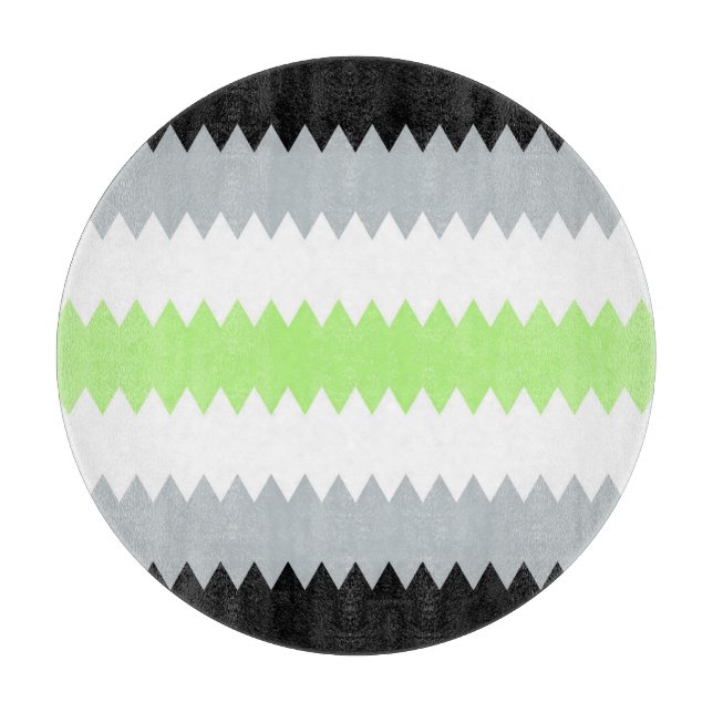 Groovy Boho ZigZag Abstrakt Agender Pride Flagga (Framsidan)