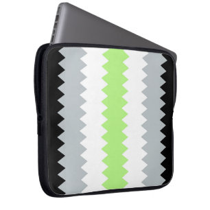 Groovy Boho ZigZag Abstrakt Agender Pride Flagga Laptop Fodral