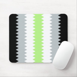 Groovy Boho ZigZag Abstrakt Agender Pride Flagga Musmatta