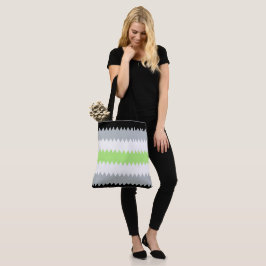 Groovy Boho ZigZag Abstrakt Agender Pride Flagga Tygkasse