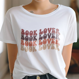 Groovy Bok Älskare har matat in flerfärgad Retro T Shirt