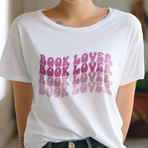 Groovy Bok Älskare Multifärgad Rosa Retro T Shirt