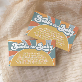 Groovy Bokar för Baby Retro Sunshine Baby Shower Tilläggskort