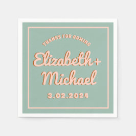 Groovy Bold Blue Rosa Funky Pappersservett