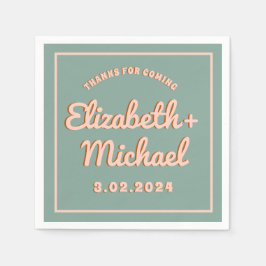 Groovy Bold Blue Rosa Funky Pappersservett