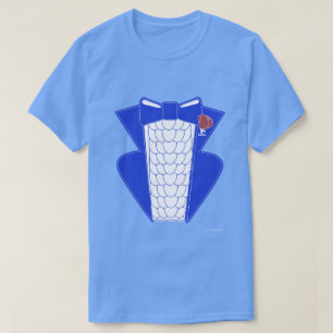 Groovy Bold Blue Tuxedo Stil Tee Shirt