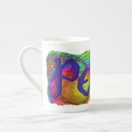 Groovy Bone China Peace Mugg Benporslin Mugg
