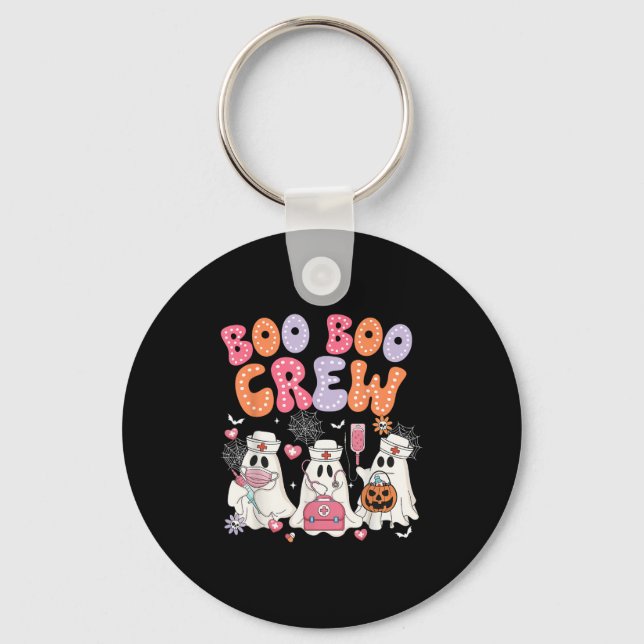 Groovy Boo Boo Crew Nurse Funny Ghost Halloween Te Nyckelring (Framsida)