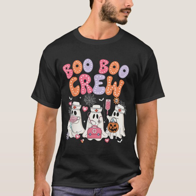 Groovy Boo Boo Crew Nurse Funny Ghost Halloween Te T Shirt (Framsida)