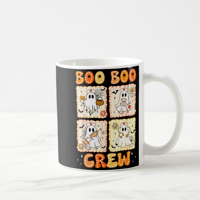 Groovy Boo Boo Crew Nurse Funny Ghost Women Hallow Kaffemugg (Höger)