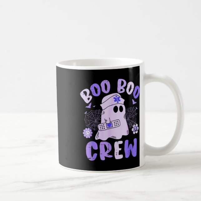 Groovy Boo Crew Nurse Funny Ghost Women Hallow Kaffemugg (Höger)