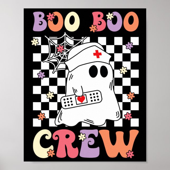 Groovy Boo Crew Nurse Ghost Sjukvårdare Emt Ems Poster (Framsidan)