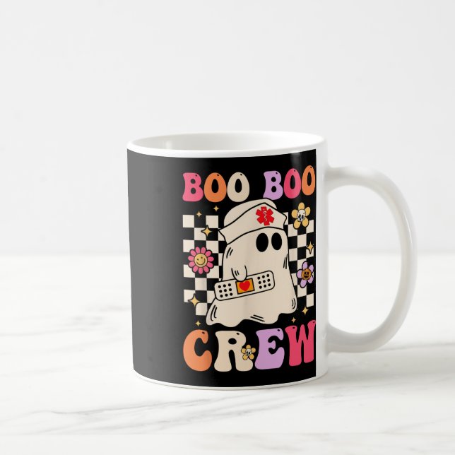 Groovy Boo Crew Nurse Ghost Sjukvårdare Funny Ha Kaffemugg (Höger)