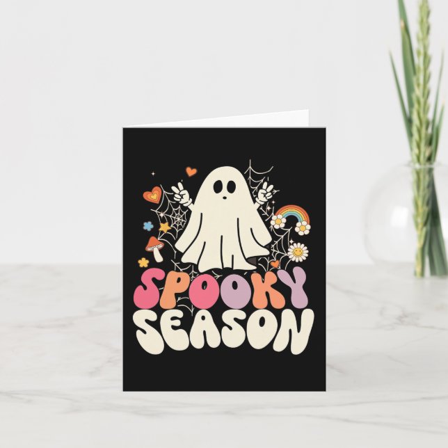 Groovy Boo Ghost Spooky Halloween Costumes Manar K Kort (Framsida)