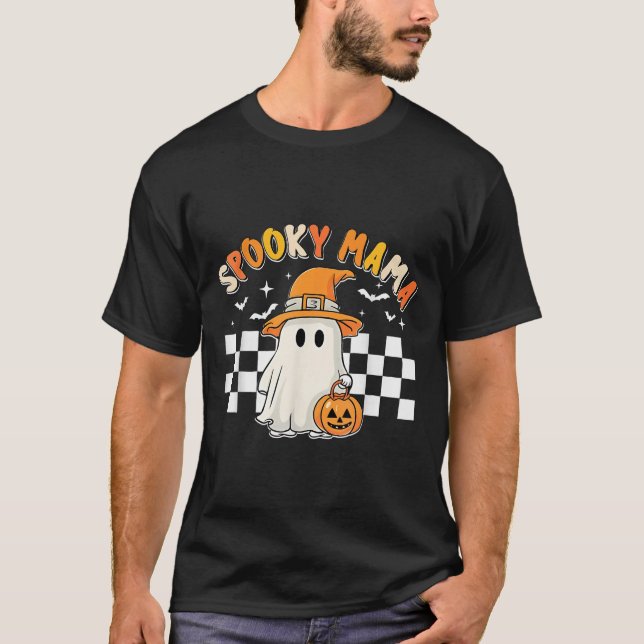 Groovy Boo One Soky Mama First Halloween Birthday  T Shirt (Framsida)