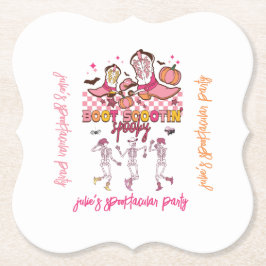Groovy Boot Scooti Spooky Skeleton Halloween Retro Underlägg Papper