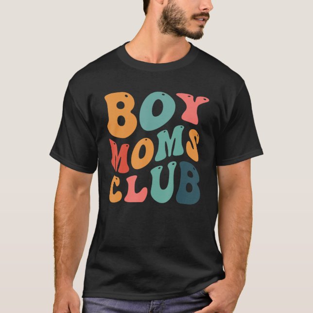 Groovy Boy Mammor Klubb Retro Coola Mammor Klubb V T Shirt (Framsida)